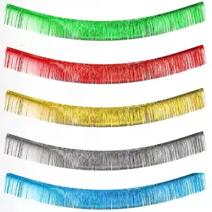 0.3x3m Metallic Foil Tinsel Fringe Curtain Birthday Party Decoration Wedding Photography Backdrop Metal Tassel Photo Props