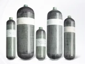 0.5L 0.7L 1.5L 2L 6.8L High Pressure Carbon Fiber Oxygen Gas Cylinder for Diving Paintball and Firefighting EN TPED ISO