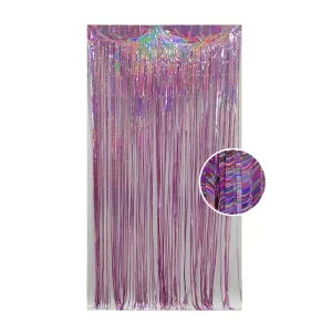 1*2m Wave Rain Foil Curtain for Party Decoration Christmas Halloween Birthday Wedding Festival Background