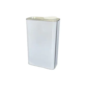 1/4 Gallon F-Style Oblong Tinplate Metal Canister with 278 Alpha Screw Cap for Engine Oil Lubricant Solvent