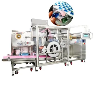 1 6 Chambers Liquid Laundry Detergent Pod Dish Washing Powder Wrapping Filling Sealing PLC Controlled Pouch Packaging Machine