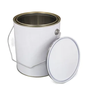 1 Gallon Empty Round Tinplate Metal Paint Containers Industrial Use for Chemicals Open Lids Capacities 200ml 100ml 500ml 250ml