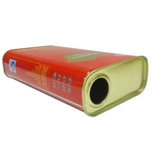 1 Liter Metal Can with Lid and Flexible Spout for Olive Oil