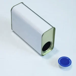 1 Liter Square Rectangular Tinplate Gloss Finish Automotive Paint Can