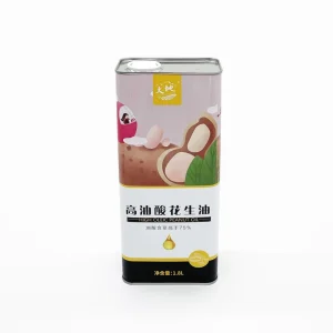 1.8L Rectangular Tinplate Cooking Oil Can with Plastic Cap