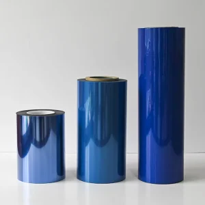10-80 Micron Moisture-Proof Blue PET Film Smooth Sky Cyan Mylar Barrier Foil Roll for Metallized Yarn