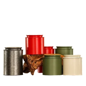 100*100mm Round Embossed Tinplate Can for Tea and Beverage Packaging with Matte Finish
