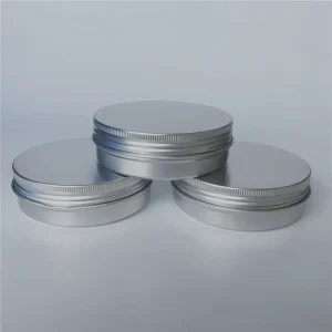 100 ml Silver Empty Round Metal Jar Tin Can for Cosmetics, Aluminum Container