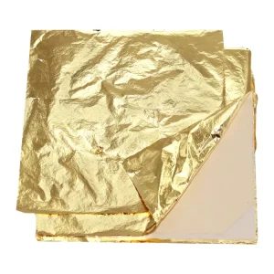1000 pcs/box Plated Imitation Gold Leaf Copper Zinc Foil Metal DIY Handicraft Medal Offset Printing Home Decor Art Collectible