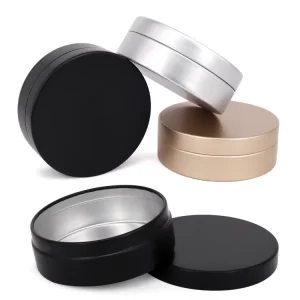 100G Colorful Printed Aluminum Jars and Empty Large Round Tin Cans for Product Packaging