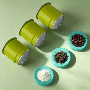 100g Custom Metal Canister for Matcha Green Tea Powder, Food Grade Packaging