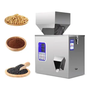 100g Semi-Automatic Intelligent Desktop PLC Grain Granule Powder Filling Weighing Machine for Bottles Pouches Film and Paper