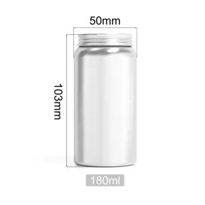 100ml 180ml 220ml 380ml 500ml Aluminum Vitamin Bottle for Aerosol Health Care Pill Beverage Essential Oil Cap for Metal Storage