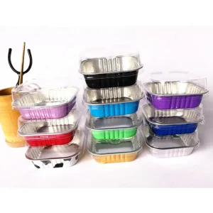 100ml Disposable Square Aluminum Foil Baking Tray