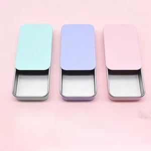 10g 15g 30g Tinplate Lip Balm Slide Tin Containers