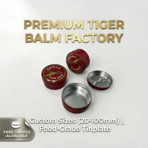 10g 50g Metal Tinplate Cans for Pharmaceutical Essential Balm Cooling Ointment Chinese Balm