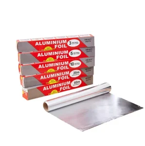12 Microns Disposable 99.9% Aluminum Foil Roll for Kitchen Use Embossed Food Grade Sheet for Cooking and Food Packaging
