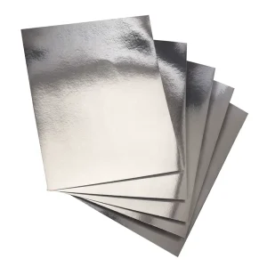 120 250 GSM Reflective Metallic PET Aluminum Foil Mirror Silver Paper Cardstock for DIY Arts and Crafts