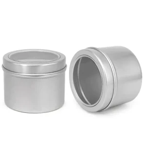 120ML Round Aluminum Metal Jars & Tin Boxes Durable Metal Cans As Storage Containers for Tobacco and Cigarette