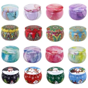 120g 4.4oz Empty Tinplate Candle Tin Jar with CMYK Printing for Travel and Gift Craft