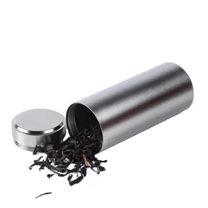 120ml Colored Aluminum Alloy Round Tea Canister with Screw Lid for Snacks Candy Coffee and Spices