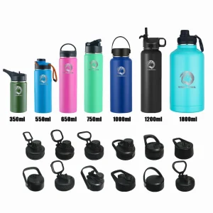 12oz 18oz 25oz 32oz 40oz 304 Stainless Steel Vacuum Insulated Sports Water Bottle with Various Lids