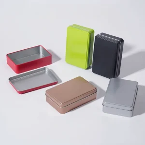 13*8*3.5cm Silver Rectangle Tinplate Box Custom Food Grade Eco Friendly Valentine’s Day Gold Red Black Chocolate Cookies Cake