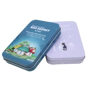 130x85x23mm Rectangular Metal Tin Can, Food Safe Container for Candy and Biscuits