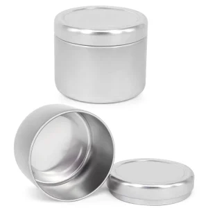 135G Aluminum Metal Tin Jars Empty Round Candle Tin Can Boxes Airtight Storage Containers