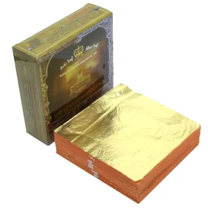 14*14Cm Copper Foil Sheets for Gilding Home Decoration Italy Gold Foil Sheets for Furniture Frame Crafts Ceiling