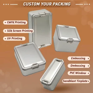 150x60x65mm Food Grade Tiramisu Metal Tin Box for Cake, Candy, Dessert, Fruit, and Snacks