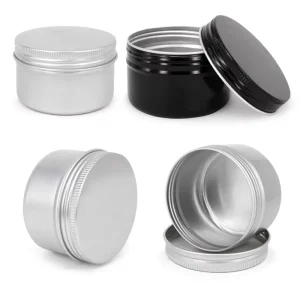 15G Round Pocket Aluminum Metal Jars Empty Cosmetic Tin Cans and Portable Aluminum Tins Premium Metal Packaging Perfect