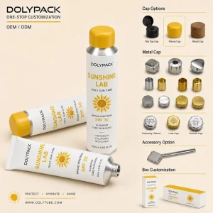 15g 30g 50g 80g 100g Flexible Aluminum Tube Container for Hand Cream and Cosmetic Lotion