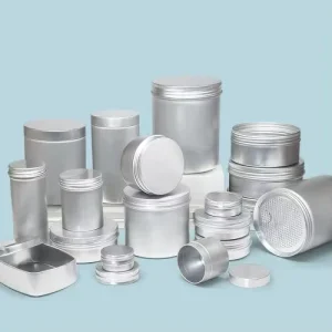 15ml 50ml 60ml 100ml Round Empty Tin Can Aluminum Tin Screw Lid Aluminum Jar Aluminum Cosmetic Tins Silver Metal Box