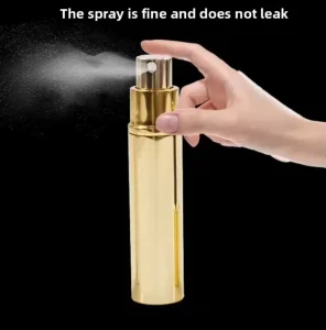15ml Aluminum Refillable Perfume Atomizer Travel Bottles Perfume Bottle with Metal Base for Home or On the Go Use