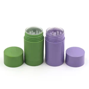 15ml Plastic Twist Up Deodorant Stick Container Round Empty Antiperspirant Tube with Screw Cap Seal Bottle