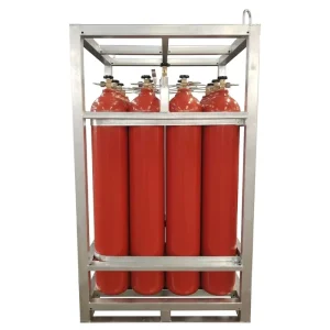 16 Units Oxygen Argon Cylinder Rack 50L 200bar Zinc Coating for Oil Platform