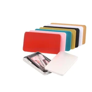 170*90*15mm Customized Tinplate Iron Storage Box for Eyelash Tweezers Makeup Brushes & Phone Case Packaging