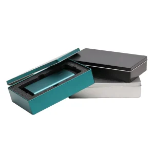 184x120x38mm Rectangular Tinplate Box for Medals, Ginseng, and Food Packaging with Glossy Finish and Foam Insert