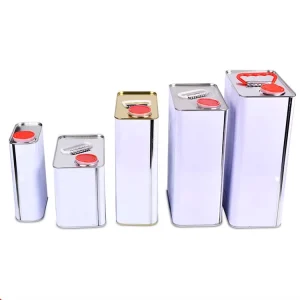 1L-20L Rectangular Metal Tin Can with Easy-Open Screw Top and Plastic Lid for Chemical Paint Oil and Other Products
