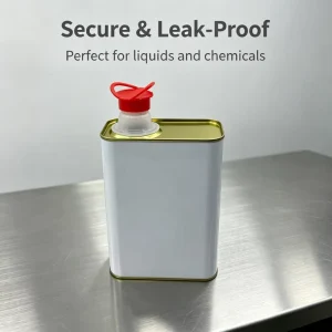 1L Empty Square Industrial Tinplate Container for Chemical Solvent Paint Oil and Glue