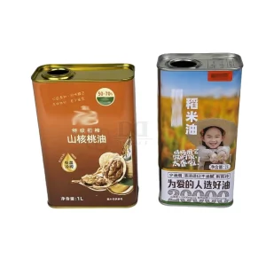 1L Food Grade Extra Virgin Olive Oil Tinplate Packaging Cooking Oil Can