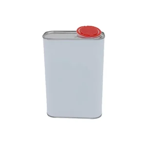 1L Square Tinplate Can with Plastic Cover for Olive Oil, Food, and Chemicals