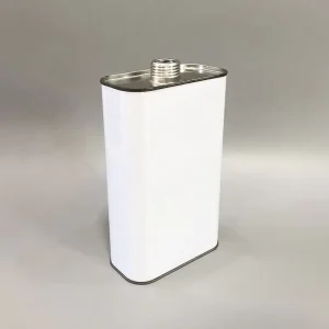 1L Tinplate Screw Top Rectangular Industrial Use Chemical Paint Oil Can with Plastic Lid
