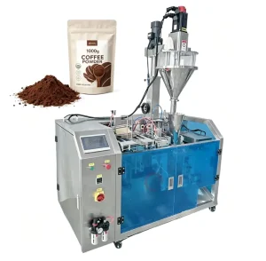 1kg Zipper Premade Bag Powder Packing Machine with Doypack Filler and Sealer for Fine Coffee Powder