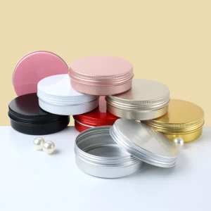 1oz 2oz 4oz 6oz 8oz Empty Round Metal Cans Rose Gold White Black Metal Container Aluminum Jar Can Candle Tins for Cosmetic