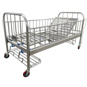 2 Function Stainless Steel Manual Hospital Bed 3-Year Warranty Hospital Furniture CE ISO Certified Customized Color & Size