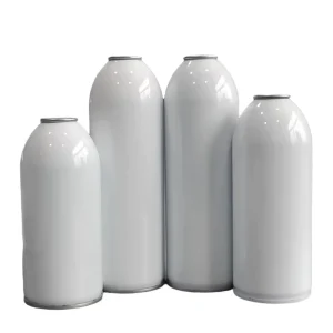 2-Piece White Coating Metal Aerosol Tin Cans OEM Factory Tinplate Material for Car Refrigerant Refill Can Chemical