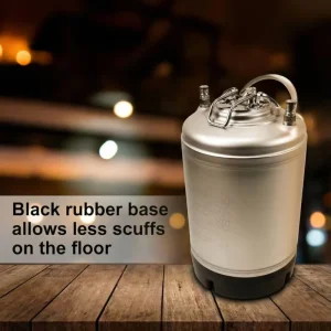 2.5 Gallon 9.5L Ball Lock Stainless Steel Cornelius Beer Keg with Single Handle for Draft Homebrew and Craft Beer