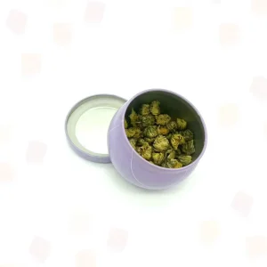 2.56-Inch Diameter Drum-Shape Child-Proof Airtight Metal Tin Can with Silicone Gasket for Flowers
